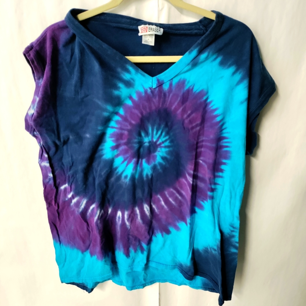 Vintage Red Eraser Tie Dye Shirt